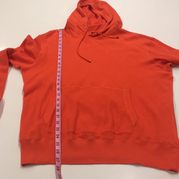 Ralph Lauren ORANGE Waffle Weave Hoodie Men’s Lrg - Picture 4 of 8
